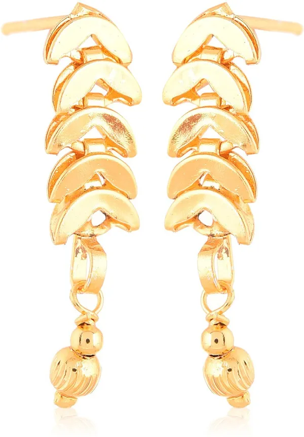 Gold_&_Black_Elegant_Mangalsutra_&_Earring_Set_For_Women
