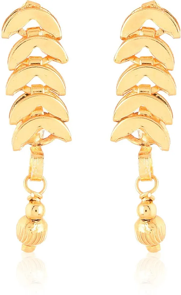 Gold_&_Black_Elegant_Mangalsutra_&_Earring_Set_For_Women