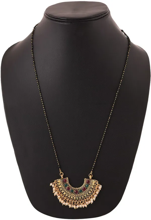 Multicolor_Elegant_Mangalsutra_&_Earring_Set_For_Women