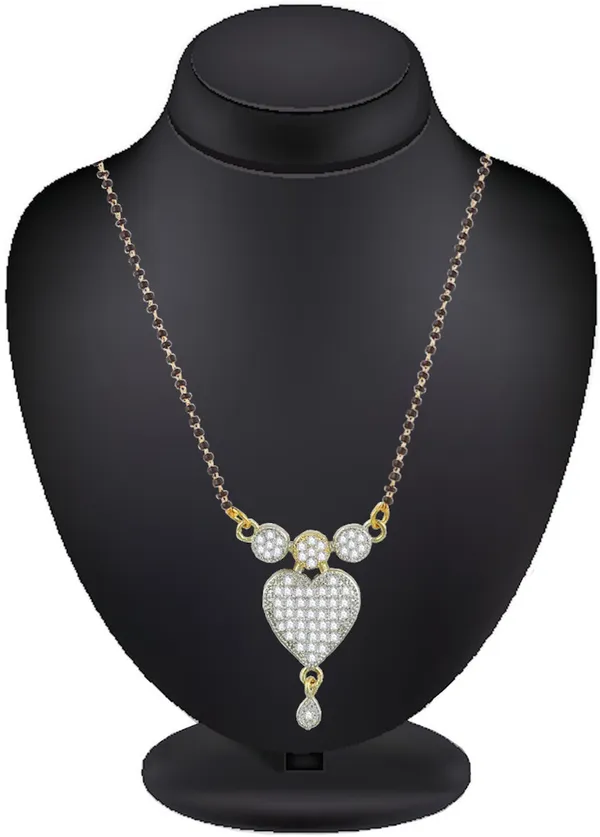 White_Elegant_Mangalsutra_&_Earring_Set_For_Women