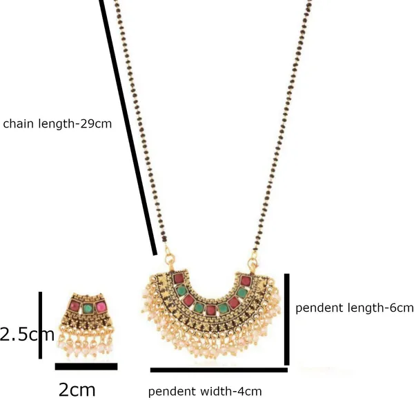 Multicolor_Elegant_Mangalsutra_&_Earring_Set_For_Women