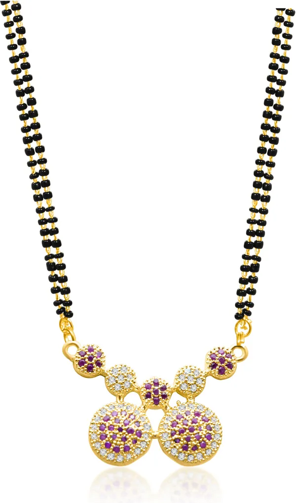 Multicolor_Elegant_Mangalsutra_&_Earring_Set_For_Women
