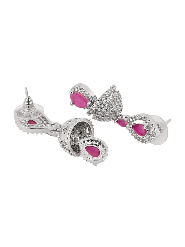 Pink_Alloy_Elegant_Earrings_For_Women