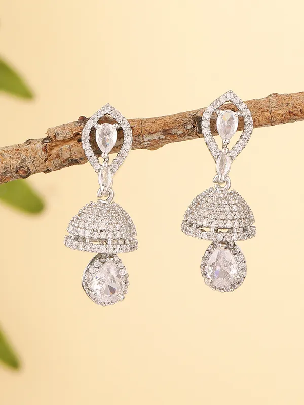 Silver_Teardrop_Jhumka_Earrings_for_Women_&_Girls_|_Premium_Quality_Lightweight_Jewellery_For_Daily_Use