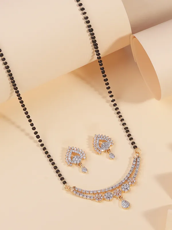Elegant_Gold-Plated_Mangalsutra_Set_with_White_AD_Stones_|_Lightweight_Traditional_Jewelry_with_Stud_Earrings