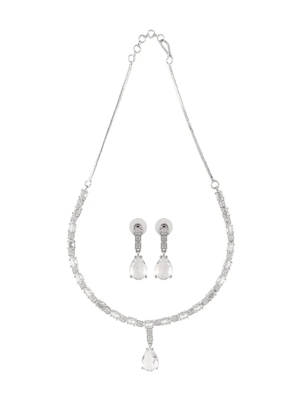 Silver_Alloy_Elegant_Necklace_Set_For_Women