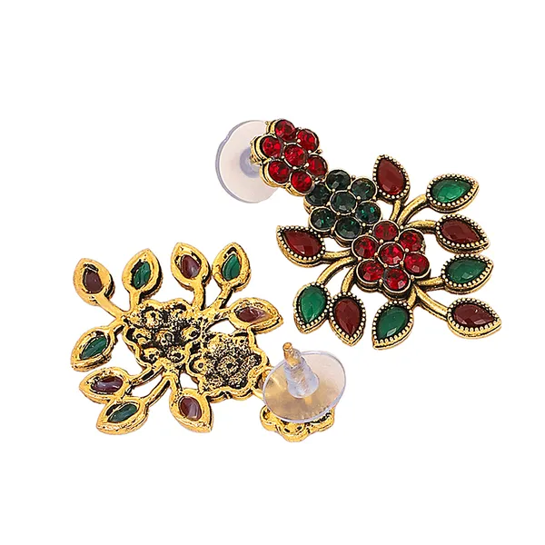 Bhagya_Lakshmi_Gold_Plated_Floral_Necklace_Set_for_Women_&_Girls_|_Red_&_Green_AD_Stone_Traditional_Jewellery_with_Earrings_|_Wedding_&_Party_Wear_Necklace_Set