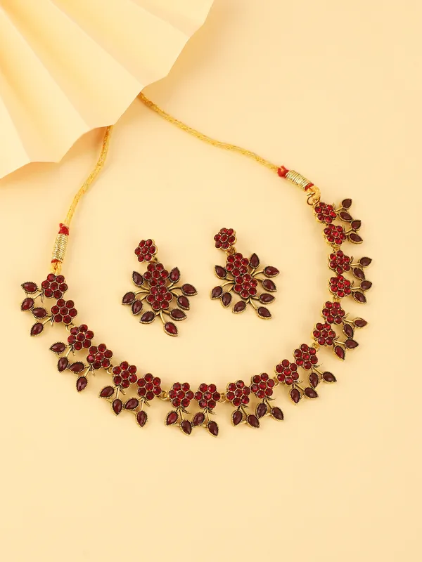 Bhagya_Lakshmi_Gold_Plated_Red_AD_Stone_Floral_Necklace_Set_for_Women_&_Girls_|_Traditional_Wedding_&_Party_Wear_Jewellery_with_Earrings