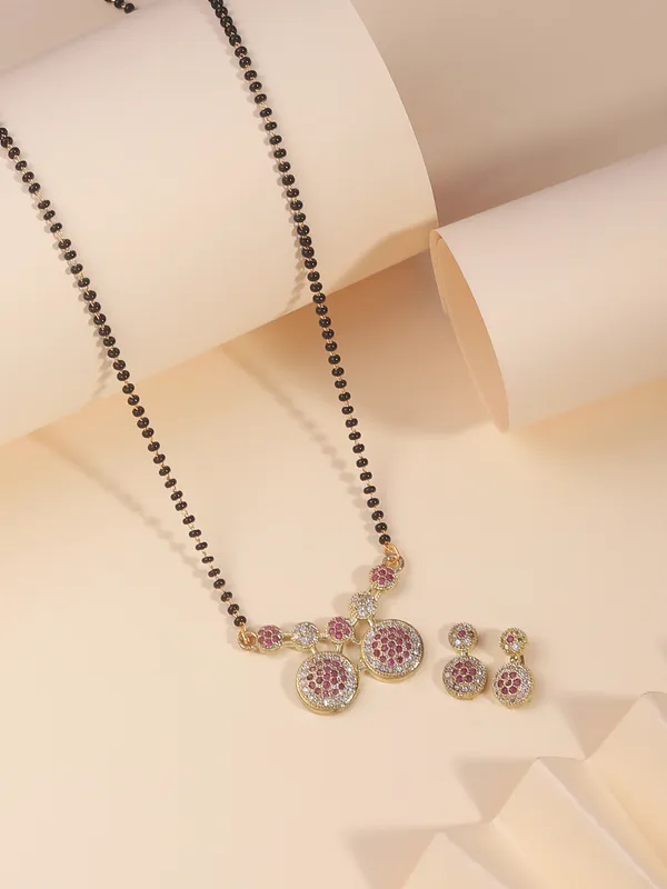 Gold-Plated_Ruby_Stone_Mangalsutra_Set_with_Earrings_|_Traditional_Floral_Design_Jewelry_for_Women