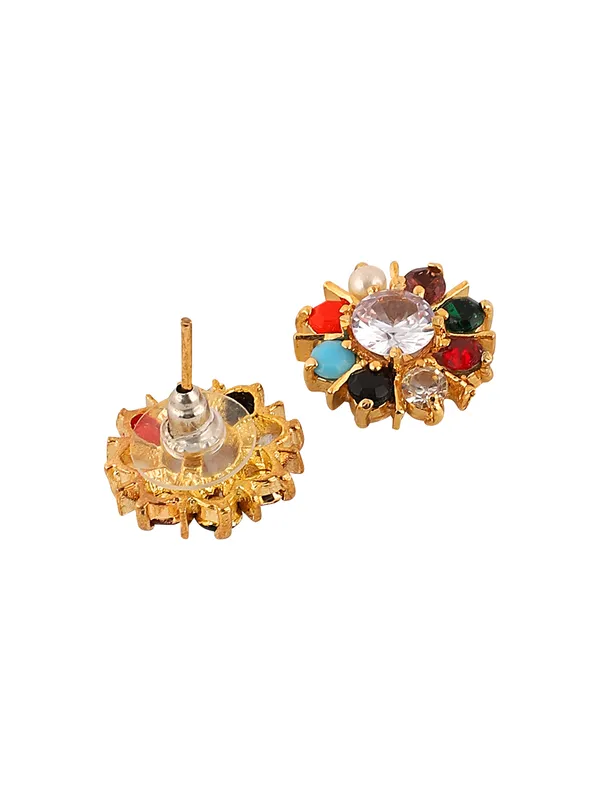 Multicolor_Navratna_Pendant_Set_with_Earrings_&_Ring_|_Gold-Plated_Finish