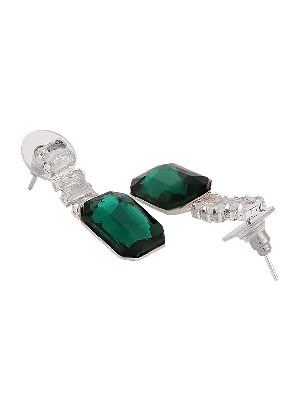 Silver_Plated_Green_Stone_Necklace_Set_for_Women_|_Party_Wear_Crystal_Jewellery_Set_with_Earrings_|_Elegant_Artificial_Diamond_Necklace_for_Bridal_&_Festive_Look