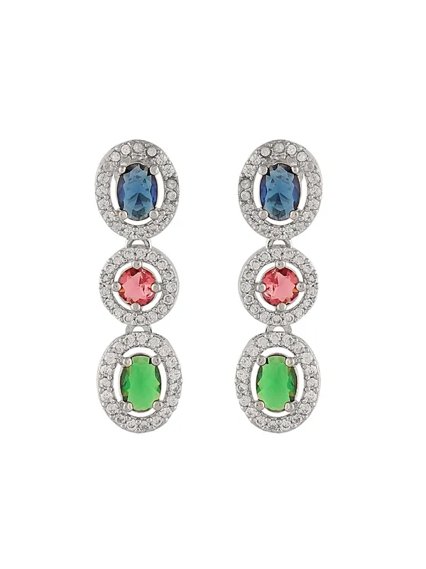 Silver_Plated_Multicolor_CZ_Stone_Necklace_Set_with_Drop_Earrings_|_Jewelry_set_for_Women