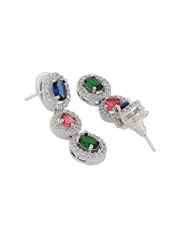 Silver_Plated_Multicolor_CZ_Stone_Necklace_Set_with_Drop_Earrings_|_Jewelry_set_for_Women