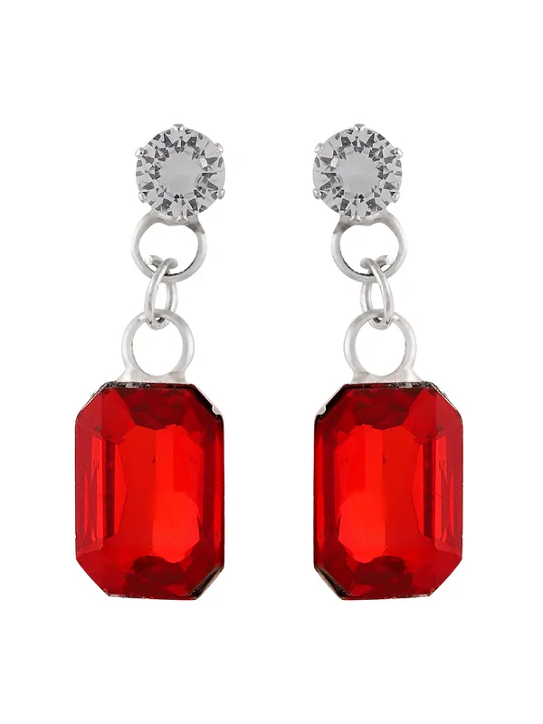 _Silver_Plated_Red_Stone_Necklace_Set_for_Women_|_Elegant_Crystal_Jewelry_Set_with_Earrings_|_Party,_Bridal,_Festive_Wear_Fashion_Necklace_Set