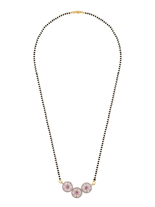 Three-Pendant_Mangalsutra_Set_with_Pink_CZ_Stones_|_Jewelry_for_Women