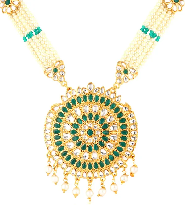 Multicolor_Elegant_Necklace,_Earring_&_Maang_Tikka_Set_For_Women