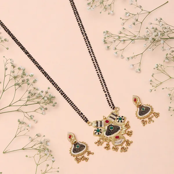 Multicolor_Elegant_Mangalsutra_&_Earring_Set_For_Women