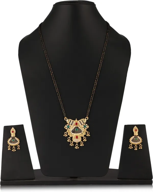 Multicolor_Elegant_Mangalsutra_&_Earring_Set_For_Women