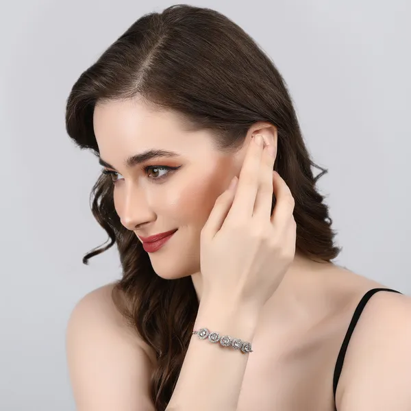 White_Bangle_Bracelet_Elegant_For_Women