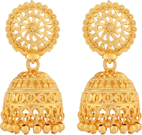 Gold_Elegant_Jhumki_Earring_For_Women