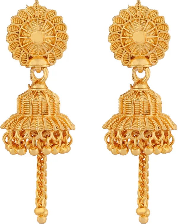 Gold_Elegant_Jhumki_Earring_For_Women