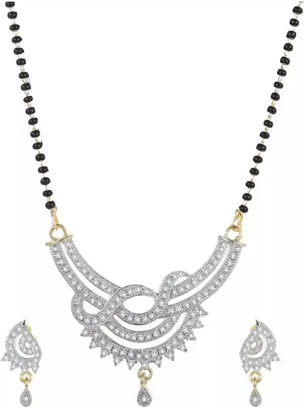 Black_&_Silver_Elegant_Mangalsutra_&_Earring_Set_For_Women