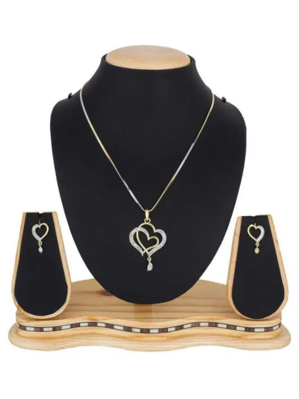 White_Elegant_Earring_&_Pendant_Set_For_Women