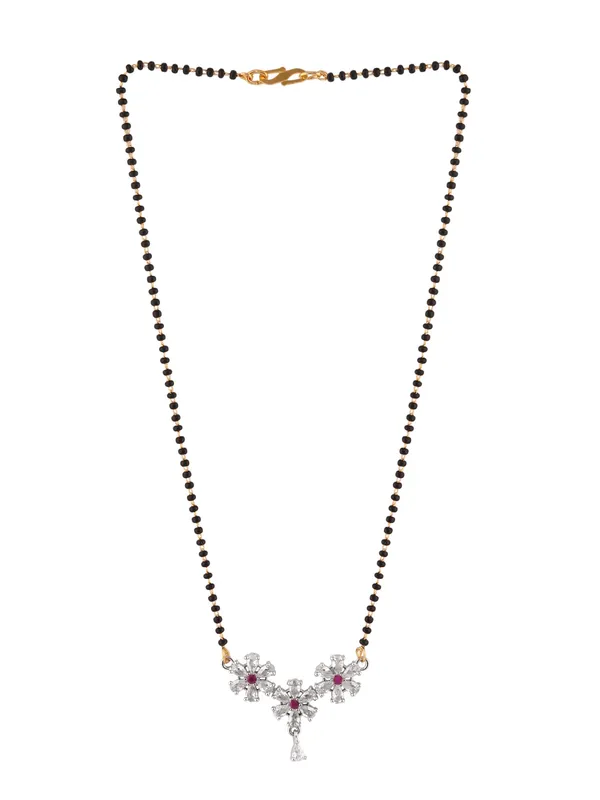 Silver_Elegant_Mangalsutra_&_Earring_Set_For_Women
