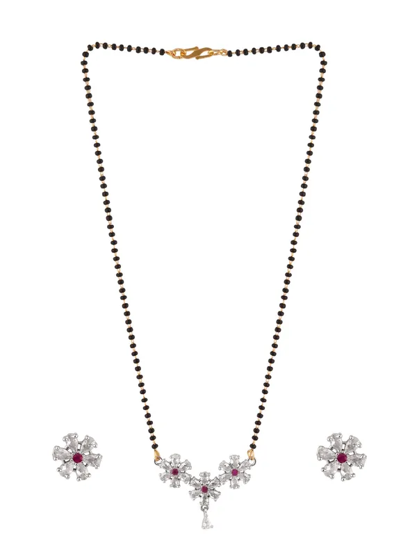Silver_Elegant_Mangalsutra_&_Earring_Set_For_Women