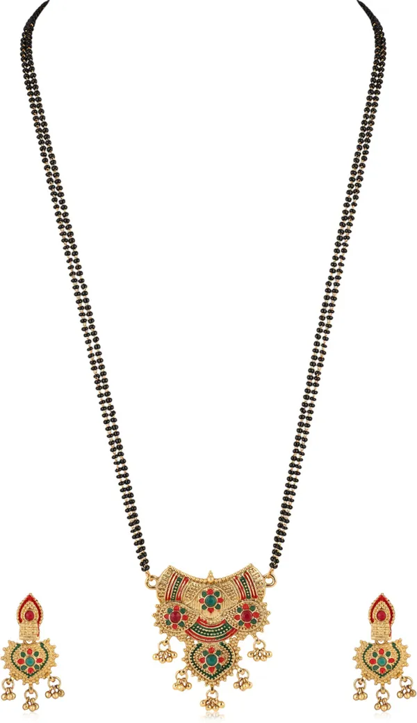Multicolor_Elegant_Mangalsutra_&_Earring_Set_For_Women