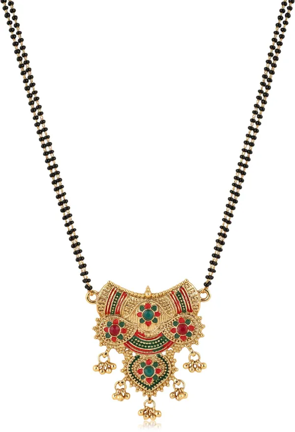 Multicolor_Elegant_Mangalsutra_&_Earring_Set_For_Women
