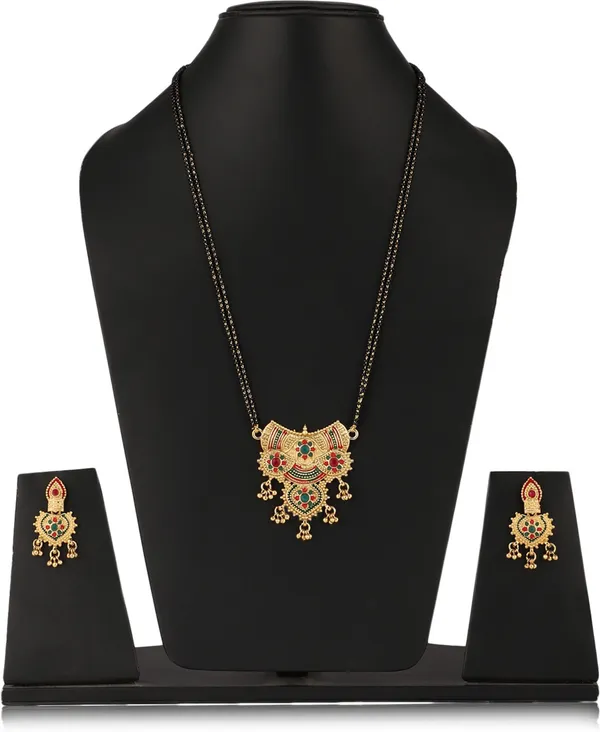Multicolor_Elegant_Mangalsutra_&_Earring_Set_For_Women