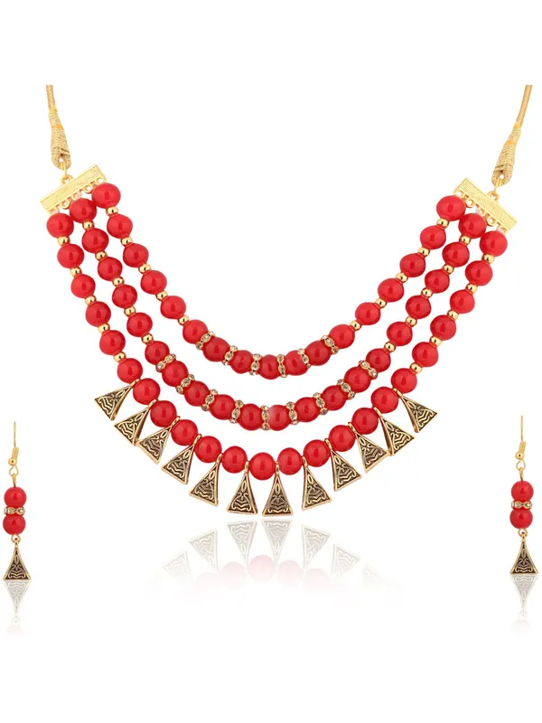 Red_Elegant_Earring_&_Necklace_Set_For_Women