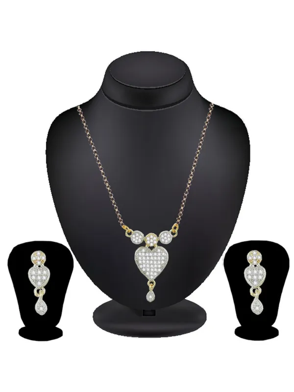 White_Elegant_Mangalsutra_&_Earring_Set_For_Women