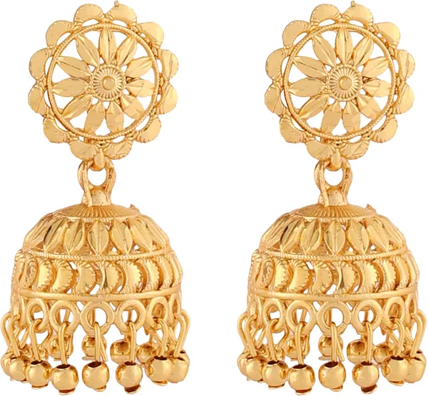 Gold_Elegant_Jhumki_Earring_For_Women