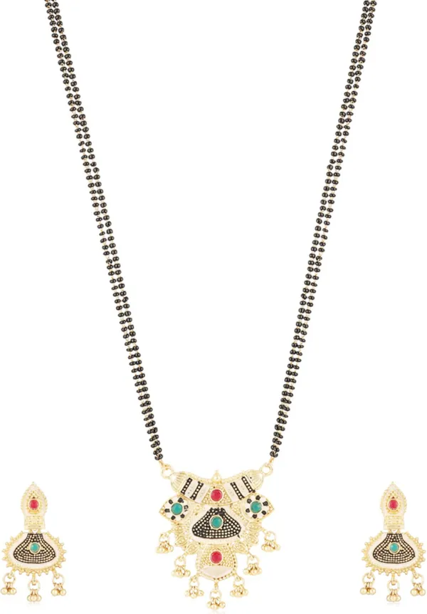 Multicolor_Elegant_Mangalsutra_&_Earring_Set_For_Women
