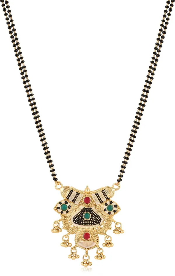 Multicolor_Elegant_Mangalsutra_&_Earring_Set_For_Women