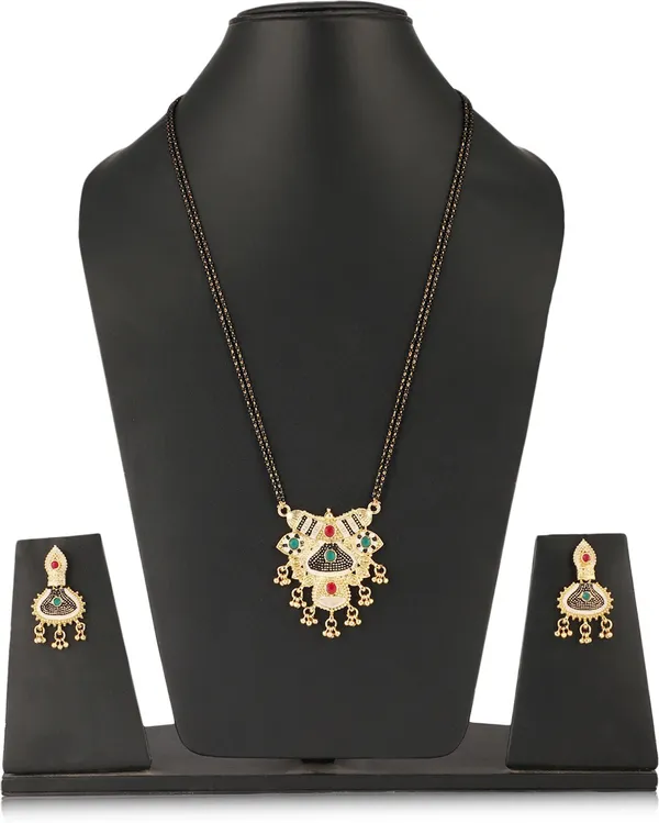 Multicolor_Elegant_Mangalsutra_&_Earring_Set_For_Women