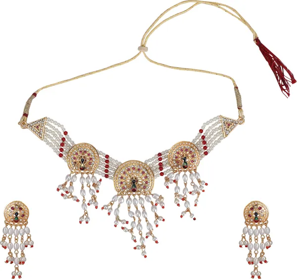 Multicolor_Elegant_Earring_&_Necklace_Set_For_Women