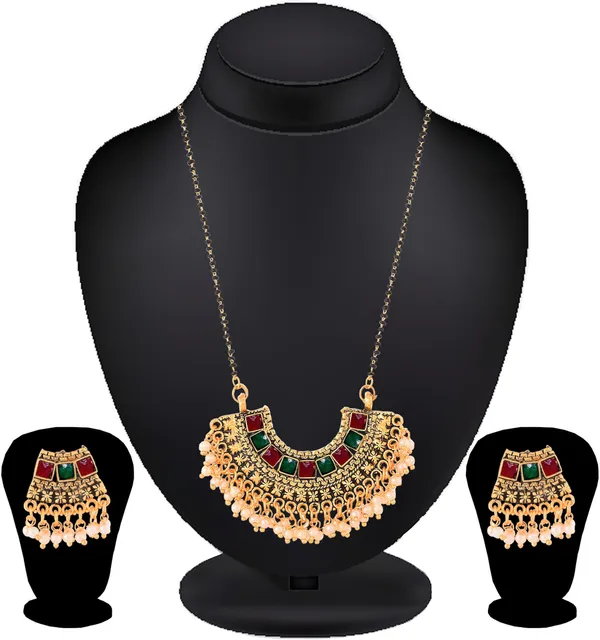 Multicolor_Elegant_Mangalsutra_&_Earring_Set_For_Women