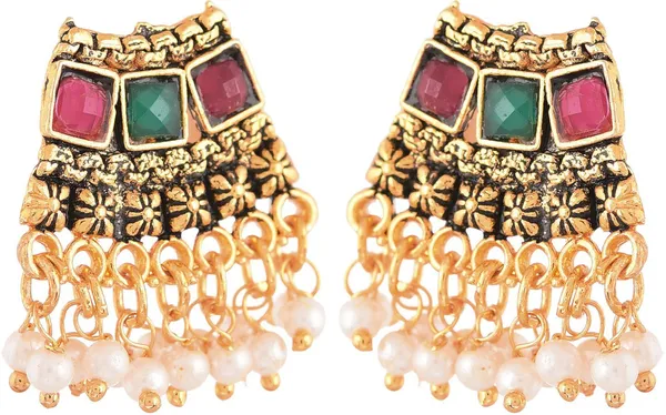 Multicolor_Elegant_Mangalsutra_&_Earring_Set_For_Women