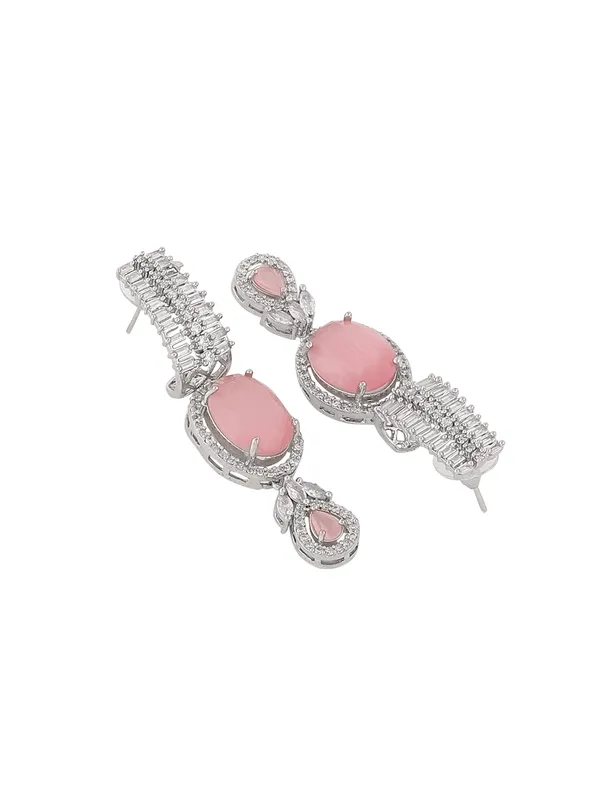 Pink_Alloy_Elegant_Earrings_For_Women