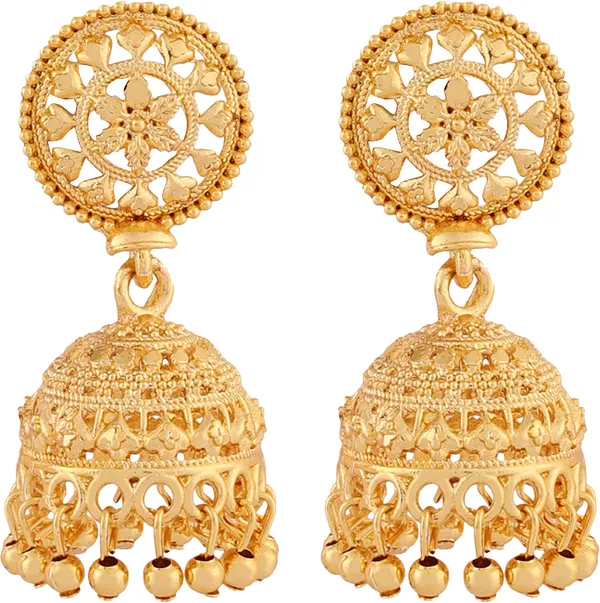 Gold_Elegant_Jhumki_Earring_For_Women