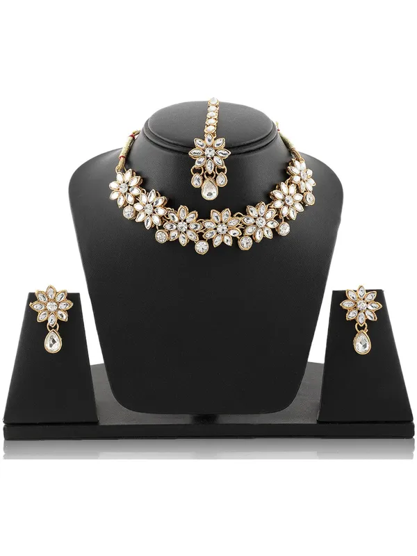 Multicolor_Elegant_Necklace,_Earring_&_Maang_Tikka_Set_For_Women