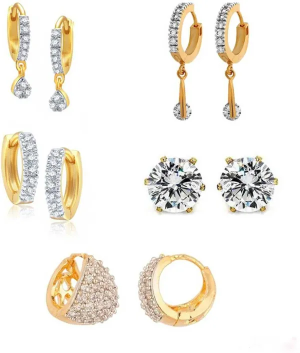 White_Alloy_Earring_Set_For_Women