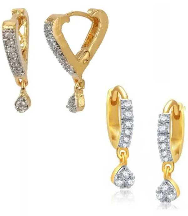 White_&_Gold_Elegant_Earring_Set_For_Women