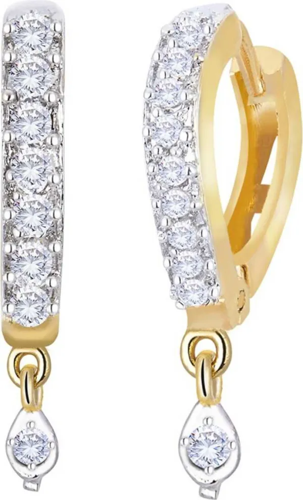 White_&_Gold_Elegant_Earring_Set_For_Women