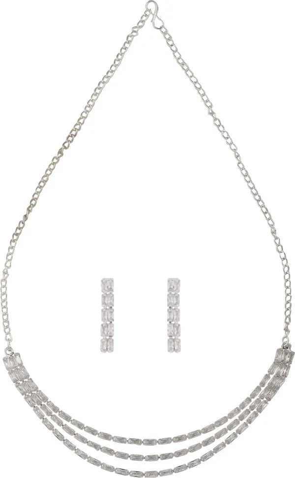 Silver_Elegant_Earring_&_Necklace_Set_For_Women