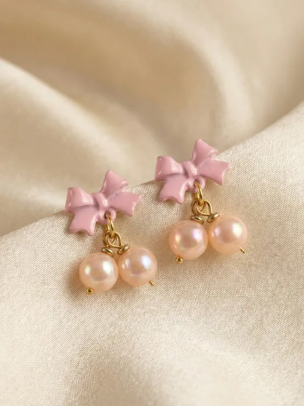 Pink_stoned_Elegant_Earring_Set