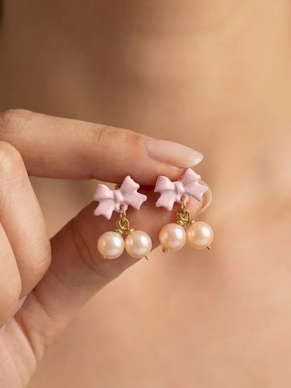 Pink_stoned_Elegant_Earring_Set